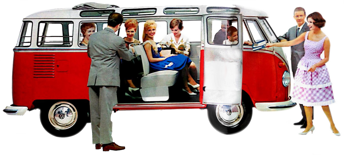 Technische Zeichnung des Samba T1-Bus